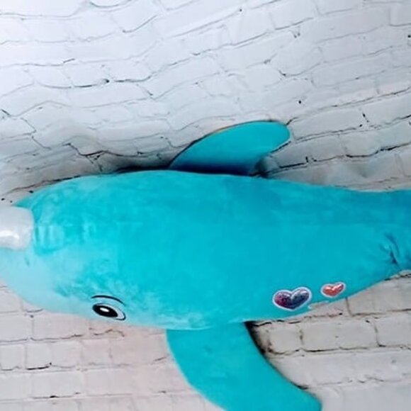 Narwhal Whale 40" Plush Stuffed Animal Toy Narwhale Pre Owned Rainbow Belly - Picture 4 of 7